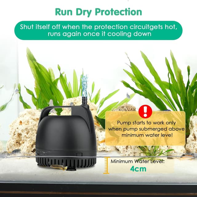 Thumbnail 3 de hygger Aquarium Wasserpumpe 2500 L/H 45W