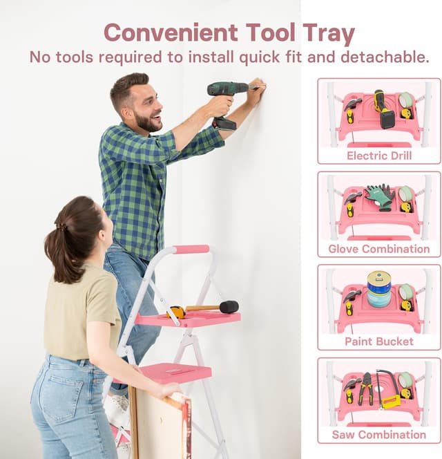 Thumbnail 2 de BONTEC 4 Step Ladder 150KG capacity, foldable 🪜