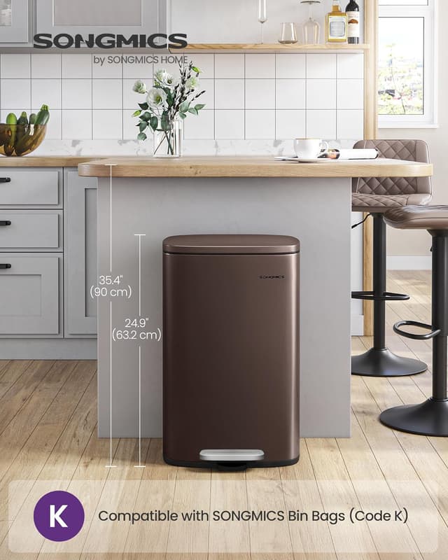 Detalle de SONGMICS Kitchen Bin 13 Gallon 50 L