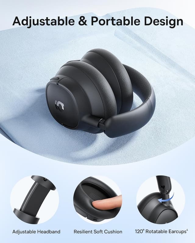 Thumbnail 6 de Baseus Bass BH1 NC Adaptive Hybrid ANC Bluetooth Headphones (LDAC, up to 80H, 5-Mic AI calls)