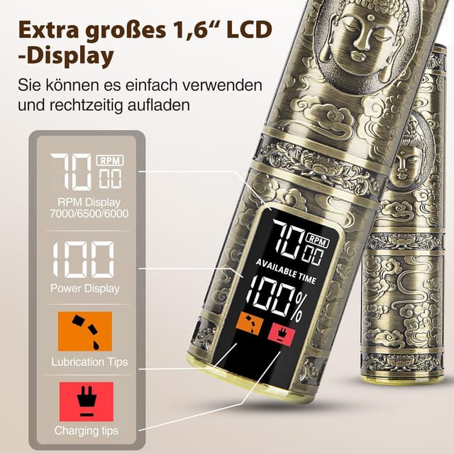 Detalle 2 de MZGO Elektrischer Rasierer Barttrimmer mit 1,6" LCD