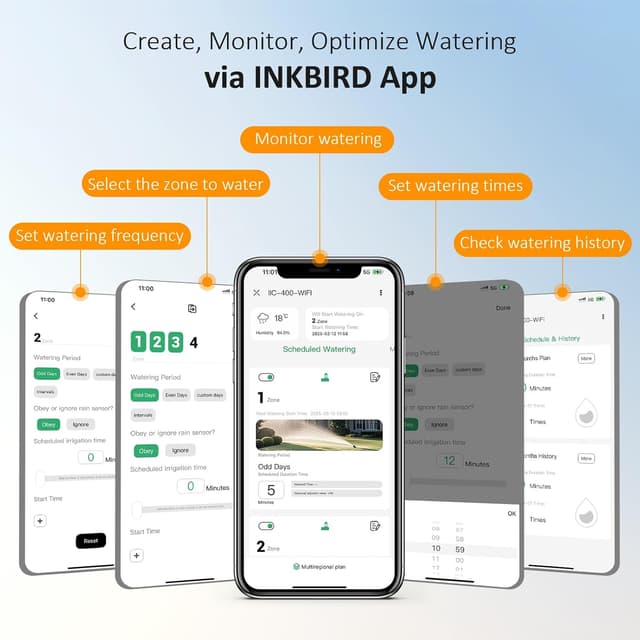 Thumbnail 3 de Inkbird IIC-400 centralina irrigazione 4 zone 🌱