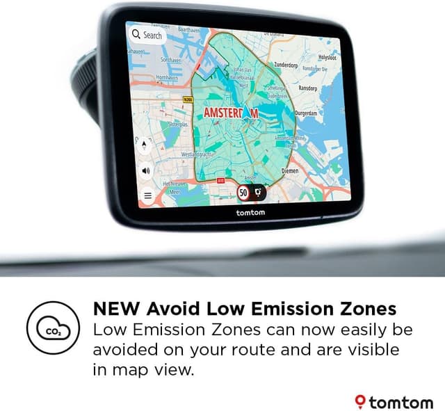 Detalle de TomTom GO Superior 6-inch GPS with Wi‑Fi map updates, Traffic and Hazard Zone alerts (new software)