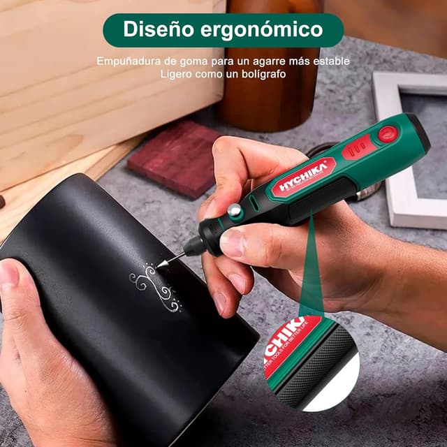 Thumbnail 3 de HYCHIKA 3,6V Mini Amoladora 77 accesorios