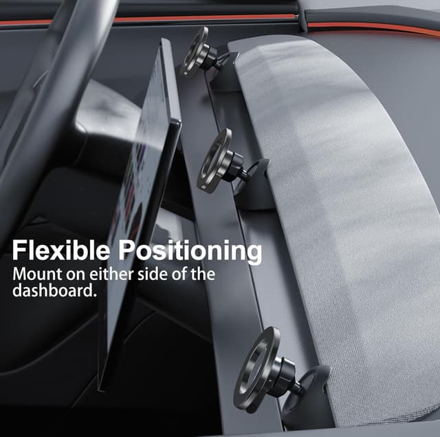 Thumbnail 6 de YONZEE Magnetic Phone Mount for 2024+ Tesla Model 3 Highland & 2025+ Model Y Juniper (360° rotation)