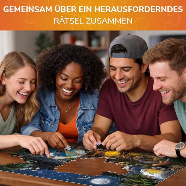 Detalle 2 de QUOKKA Puzzle für Erwachsene – 500-Teiliges Lagerfeuer-Original-Collage mit FSC-zertifiziertem Karton