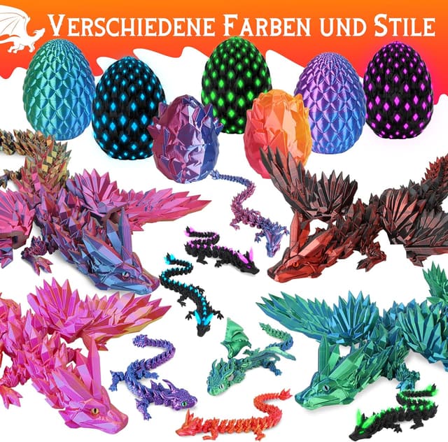 Thumbnail 6 de JONRRYIN 3D Drachenei Drache Dekoration