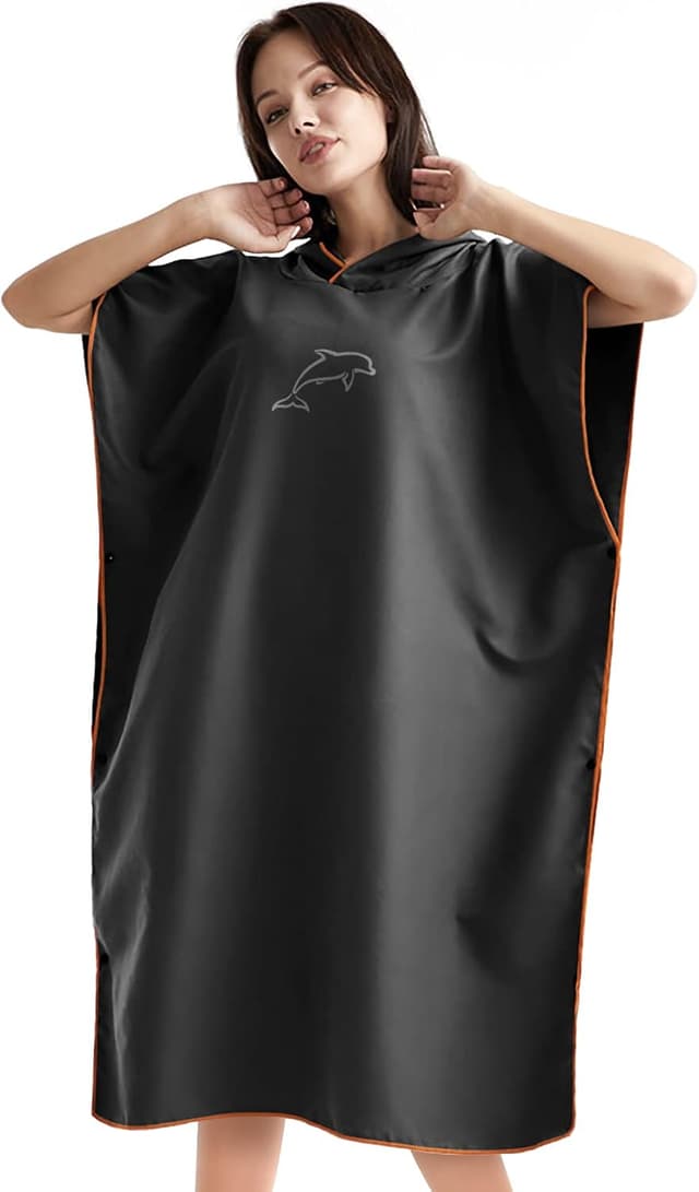 Detalle de flintronic Poncho Surf 110x80 cm microfibra