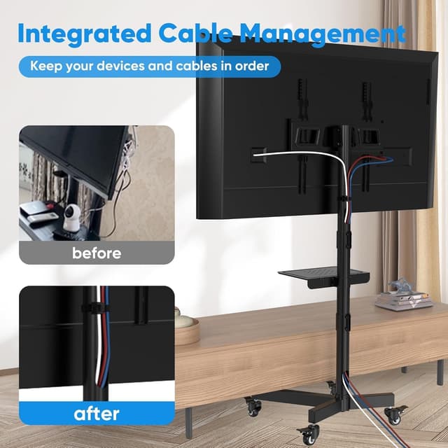 Detalle 2 de Supporto TV da pavimento 40 kg VESA 400x400