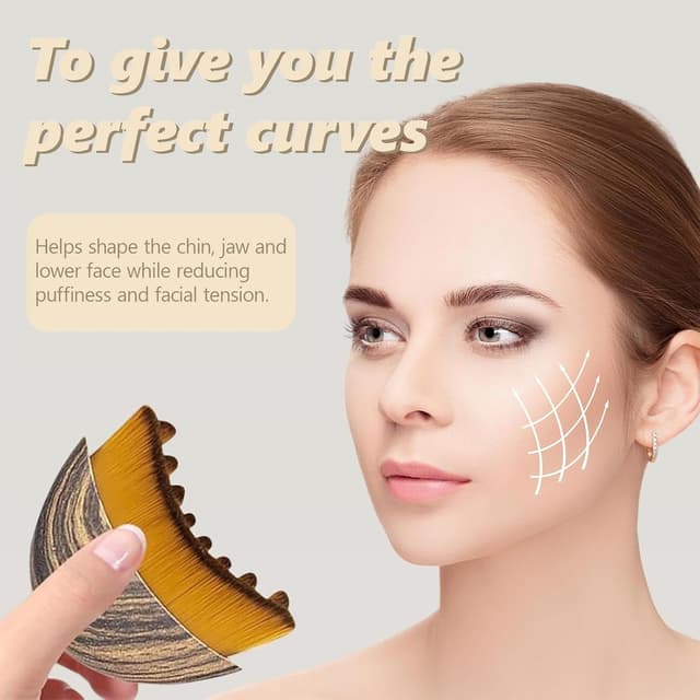 Detalle de Lymphatic Drainage & Contour Face Brush for chin and jawline dry brushing (1pc)