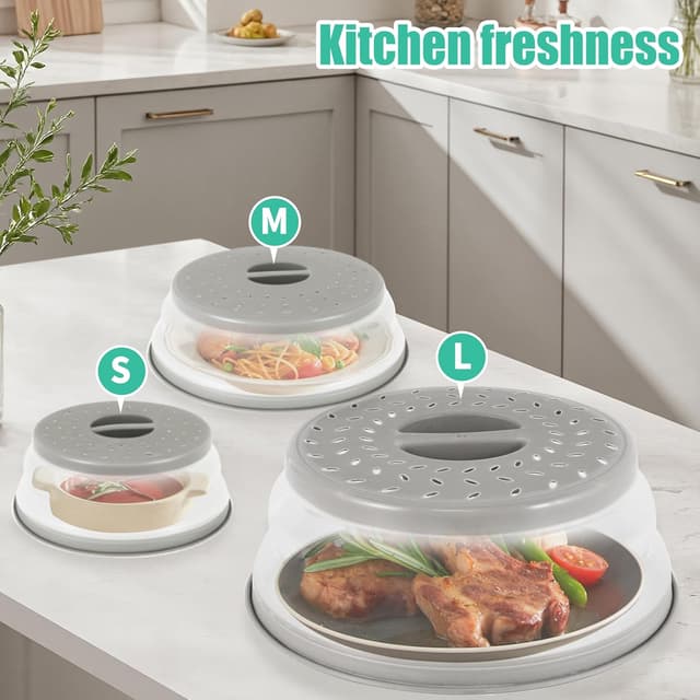 Detalle 2 de RUNZI 3 Pack microwave food covers set