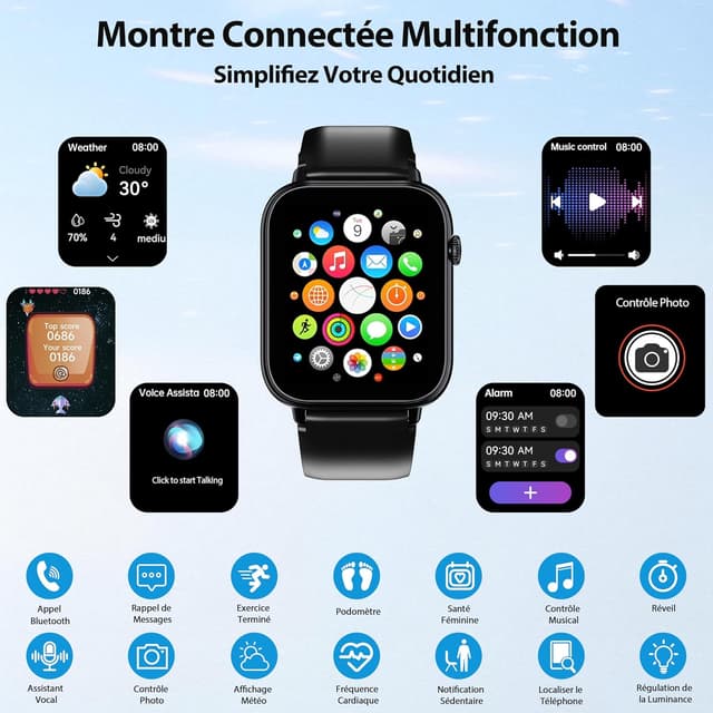 Thumbnail 1 de OUKITEL Montre Connectée 1,83" HD