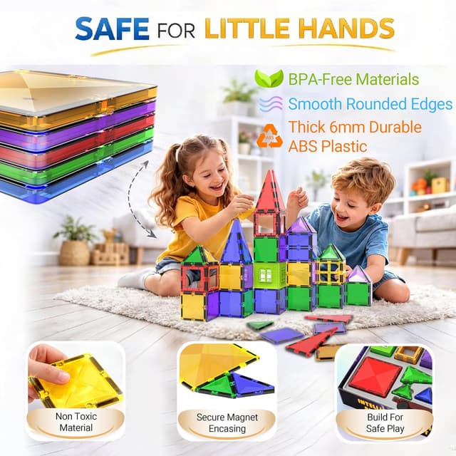 Detalle de Desire Deluxe Magnetic Building Blocks 57PC 🧩