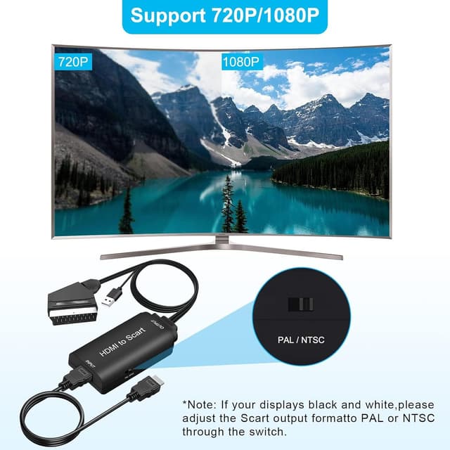 Thumbnail 4 de AMANKA HDMI auf Scart Konverter 1080P