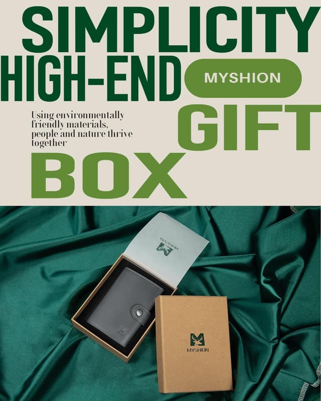 Thumbnail 6 de MYSHION Mens RFID Wallet with Coin Pocket