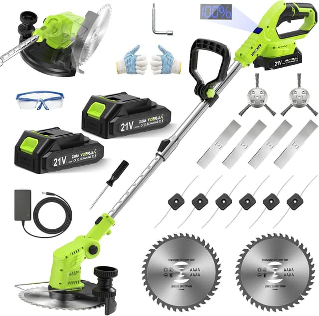 Detalle de VOERJIA cordless strimmer 21V 850W LCD