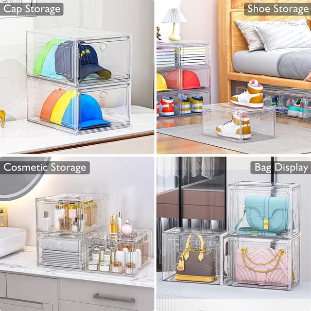 Thumbnail 5 de Thickened Clear Shoe Storage Organizer 6-Pack ๐