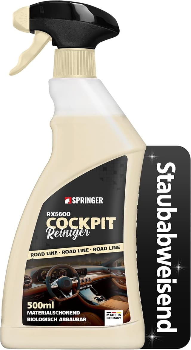 Detalle de SPRINGER RX5600 Cockpit-Reiniger (500 ml) – Innenraumreiniger antistatisch & staubabweisend, Made in Germany