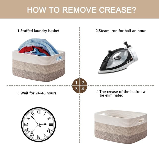 Thumbnail 6 de OIAHOMY 22x17x12 Blanket Basket