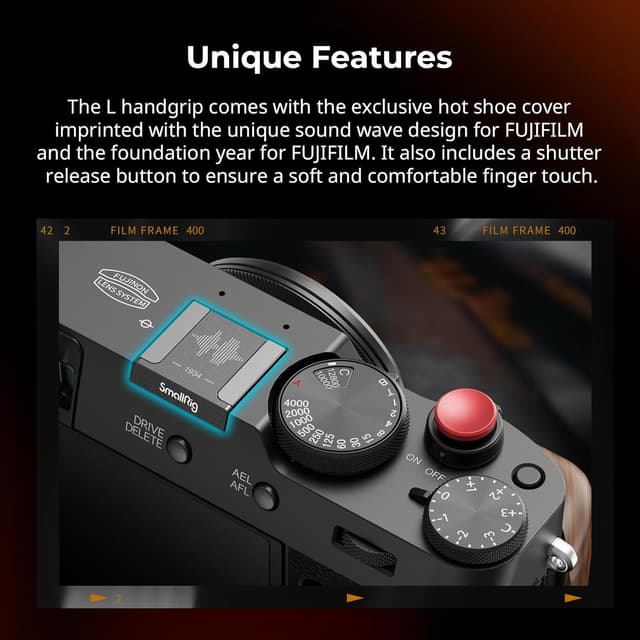 Thumbnail 1 de SMALLRIG 4805 poignée L bois pour FUJIFILM X100VI