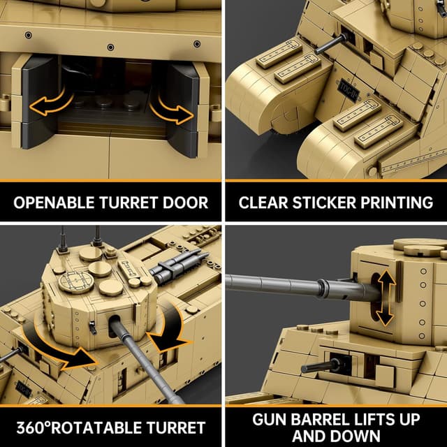 Detalle 2 de Reobrix Set di Costruzione Carro Armato TOG2 77032 (1427 pezzi) World of Tanks