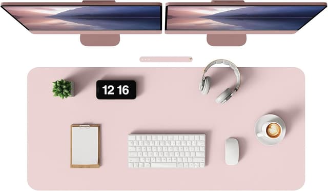 Detalle de MOLMO Non-Slip Desk Mat (Pink) — waterproof desk pad, large mouse mat & writing surface, 100 x 43 cm
