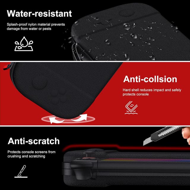 Detalle 2 de STARTRC GAMES Slim Tasche für Nintendo Switch 2 (2025) – Reise-Hartschalenkoffer für 12 Spielekassetten