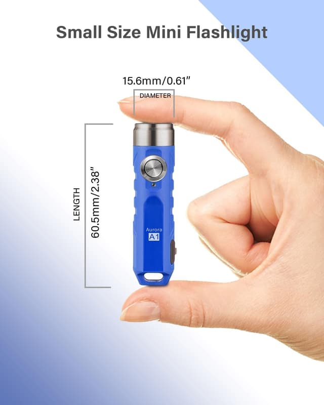 Detalle 1 de RovyVon A1 G4 USB-C Rechargeable Keyring Torch (650 Lumens) – compact EDC mini LED torch