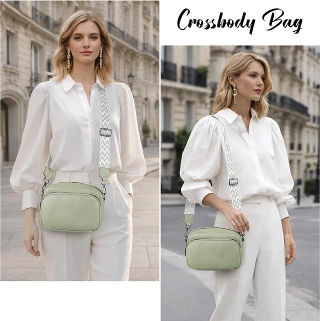 Detalle 2 de TANTOMI Crossbody Bags for Women in vegan leather – small anti-theft style for shopping, travel and work