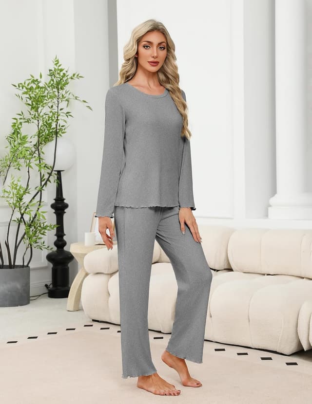 Detalle 2 de Ensemble pyjama Ekouaer 2 pièces, volants