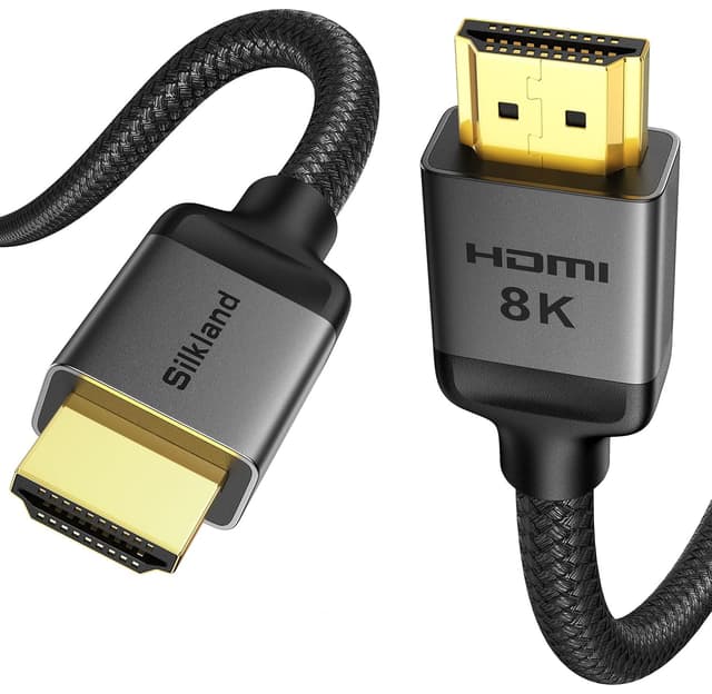 Detalle de Silkland HDMI 2.1 10K/8K Kabel 12 m (48 Gbit/s) für 4K@144 Hz, eARC, HDR10 & Dolby Atmos