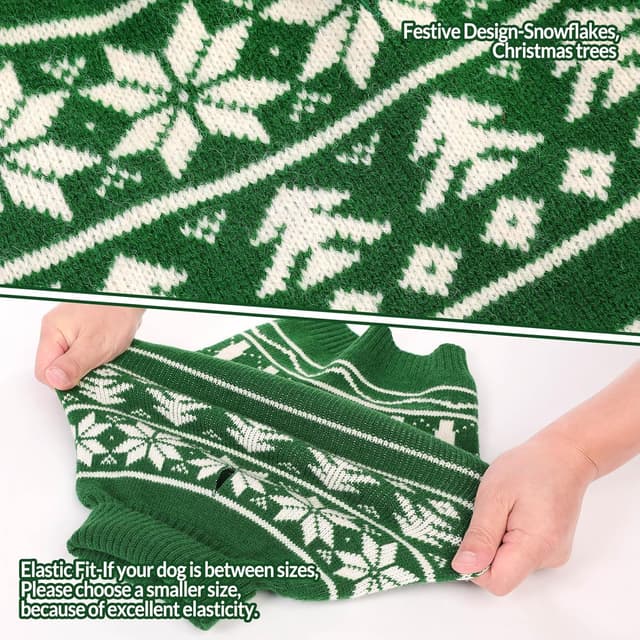 Thumbnail 2 de KONVINIT Dog Christmas Jumper Snowflake