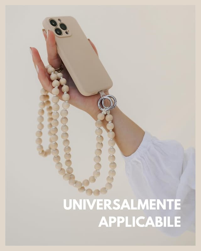 Detalle 2 de GD GOOD.designs catena per cellulare con perline e laccetto da collo universale da 130 cm