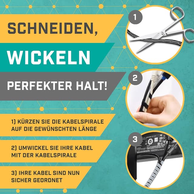 Detalle de Purovi Kabelkanal Kabel Organizer 10 m