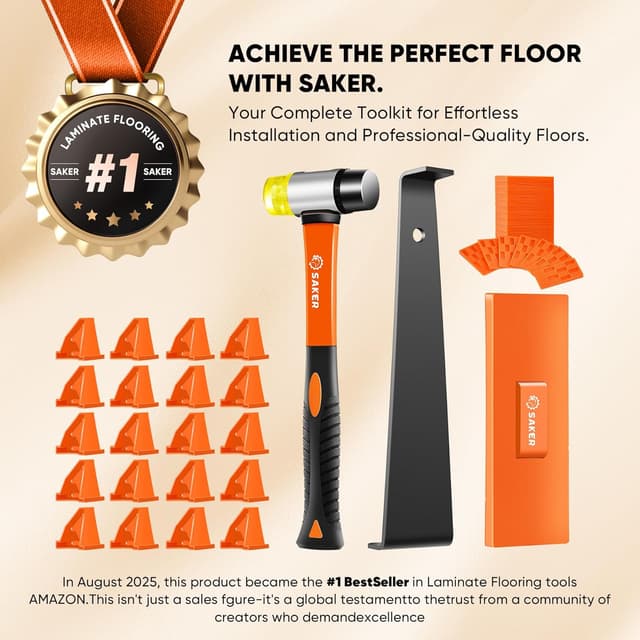 Detalle de Saker wood flooring installation kit 63-piece