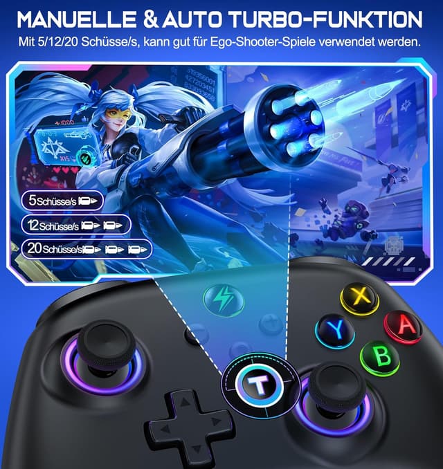 Thumbnail 4 de HELLCOOL Kabellos Controller 1000 mAh für Switch