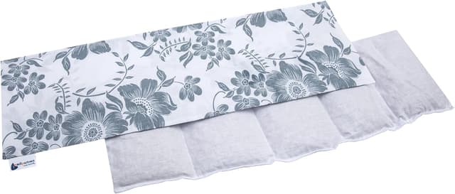 Detalle de Medi Partners Kirschkernkissen (Mikrowelle), Wärmekissen 60x20 cm, ca. 800 g, 5 Kammern, 100% Baumwolle