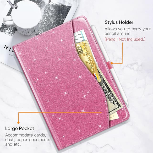 Thumbnail 6 de FINTIE Universal Tablet Hülle 10 Zoll Glitzer Pink