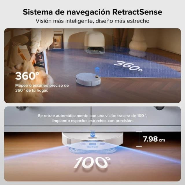 Detalle de Roborock Qrevo Curv 2 Pro 25.000 Pa 🤖