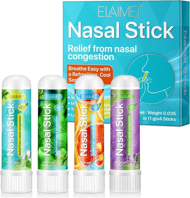 Detalle de Nasal Stick Inhalierstift 4 Pack fürs freie Atmen