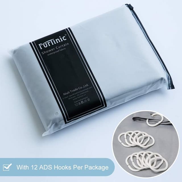 Thumbnail 6 de Furlinic Rideau de douche anti moisissure 180x210