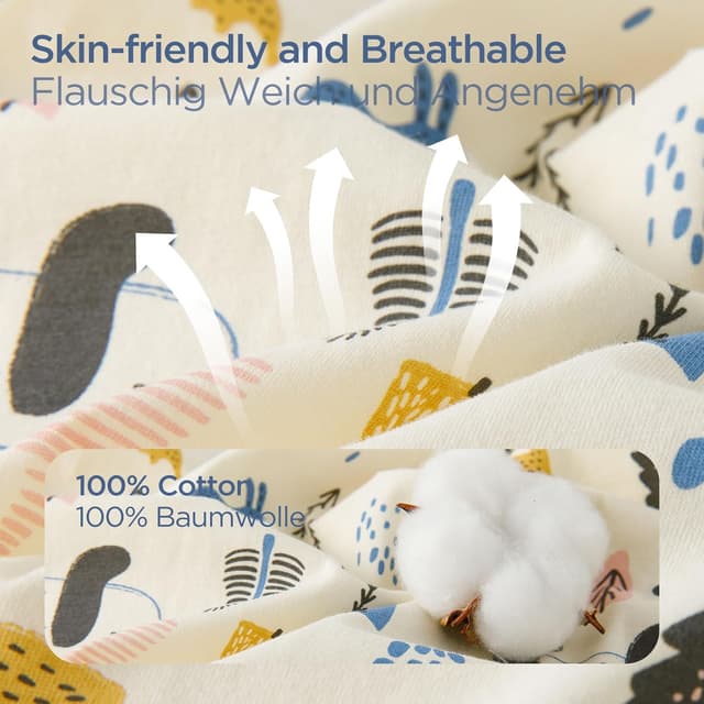 Thumbnail 6 de Duomiaomiao Baby-Schlafsack mit Füßen (1,5 TOG) aus 100% Baumwolle – ganzjährig für Jungen & Mädchen