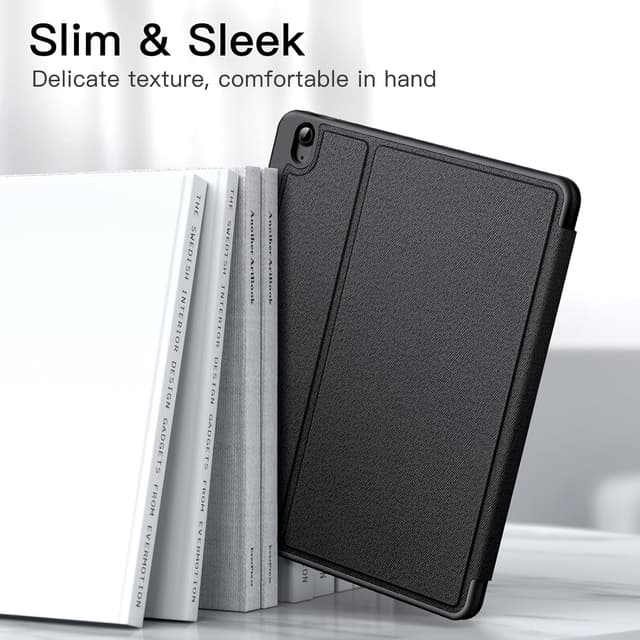 Detalle de JETech Slim Folio Case for iPad Air 13-inch (M4/M3/M2, 2026/2025/2024) with Pencil Holder, Auto Wake/Sleep – Black