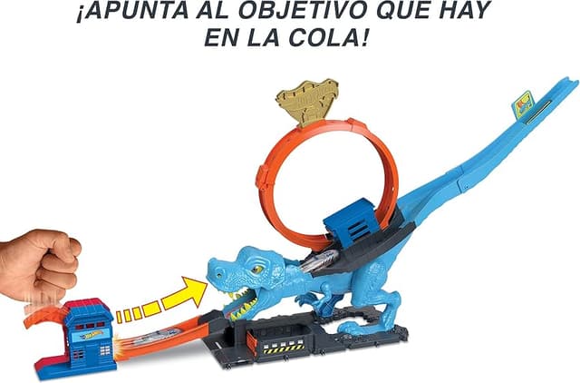 Thumbnail 2 de Hot Wheels HNP77: Desafío T-Rex 🦖 Pista de Coches