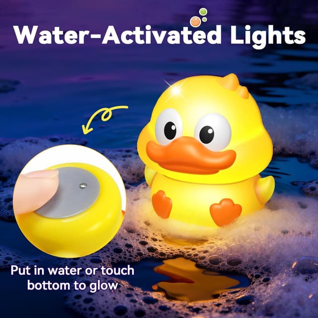 Detalle 2 de Light Up Farm Animal Bath Toys for 1–3 Years