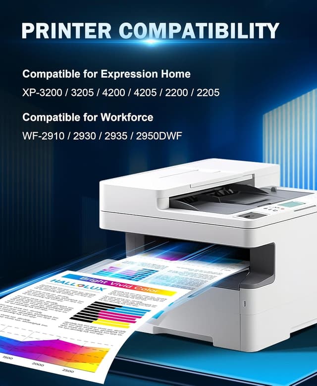 Detalle de HALLOLUX 604XL Ink Cartridges Multipack High Yield Compatible for Epson 604XL 604 XL for XP-2200 XP-2205 XP-3200 XP-3205 XP-4200 XP-4205 WF-2910DWF WF-2930DWF WF-2935DWF (Black Cyan Magenta Yellow)
HALLOLUX 604XL Ink Cartridges Multipack High…