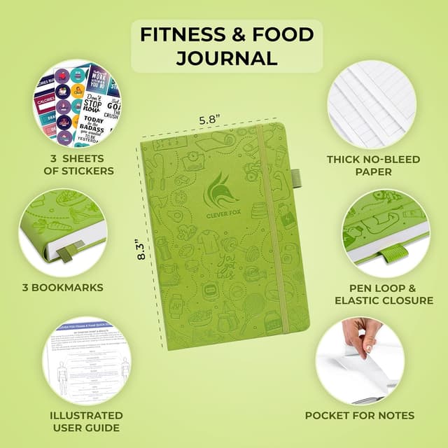 Detalle 2 de Clever Fox Fitness & Food Journal A5