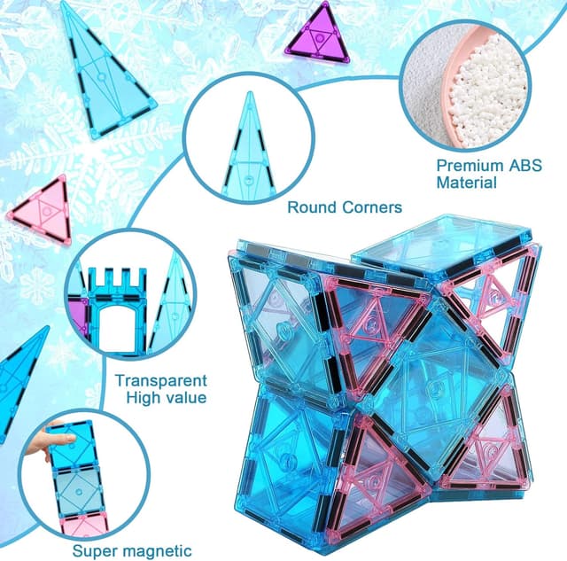 Thumbnail 1 de Mauikay Magnetic Tiles 3D Princess Castle