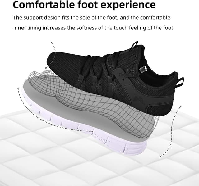 Detalle de AOE Women’s Ultra Lightweight Breathable Mesh Walking Running Sneakers (Non-Slip)