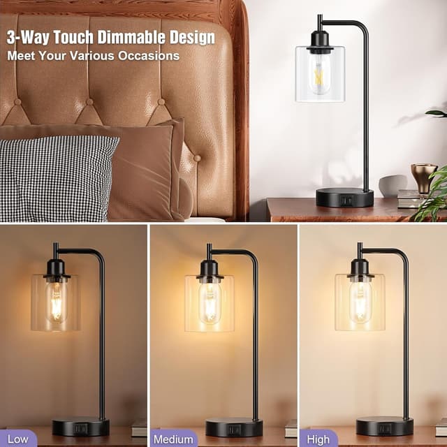 Thumbnail 2 de Aooshine Bedside Lamps Set of 2